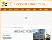 Tablet Screenshot of madhubabuindustries.com